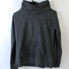 Outdoor Research By Adventure Black & Gray Striped Turtleneck Top Women's Small