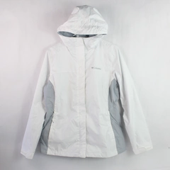 Columbia Sportswear White Hooded Windbreaker Women's Size Medium