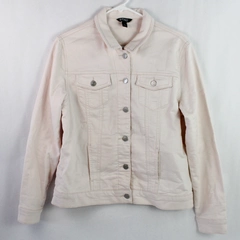 Buffalo David Bitton Light Pink Cotton Blend Denim Jacket Women's Size Medium