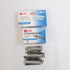 Lot of 168 ACCO Compressors Buttons for 2 3/4" Prongs 70014 70022