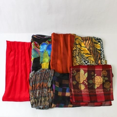 Lot of 7 Multicolor With Various Patterns Women's Scarves
