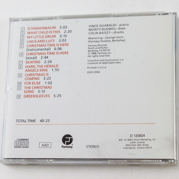A Charlie Brown Christmas Vince Guaraldi Trio CD 2000 Fantasy Records