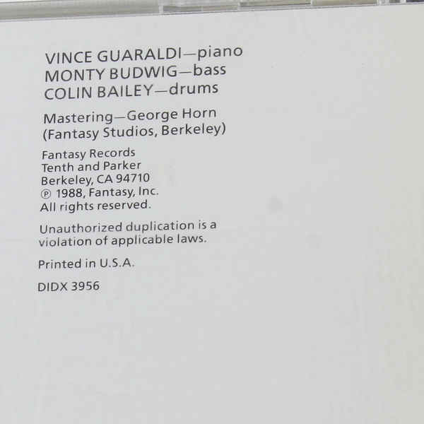 A Charlie Brown Christmas Vince Guaraldi Trio CD 2000 Fantasy Records