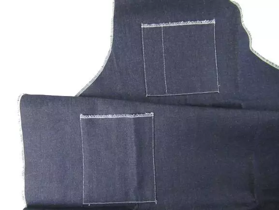 Uline Denim Apron S-9892 Unisex Adult One Size Fits Most 100% Cotton 2 Pockets