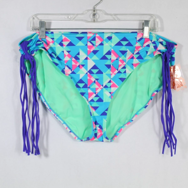 Joe Boxer Bikini Bottoms Women's Plus Size 1X Blue White Neon Pink Purple