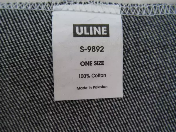 Uline Denim Apron S-9892 Unisex Adult One Size Fits Most 100% Cotton 2 Pockets