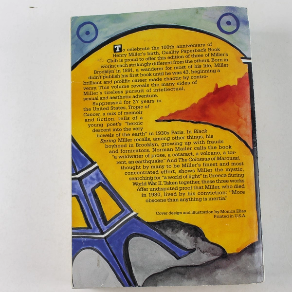 Tropic of Cancer Black Spring Colossus of Maroussi by Henry Miller 1963 PB