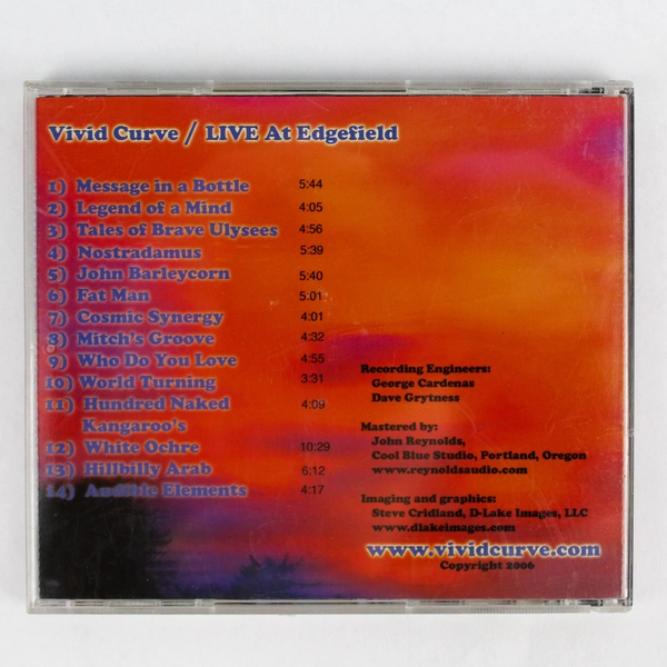 Vivid Curve Live At Edgefield 2006 Audio Music CD Cool Blue Studio