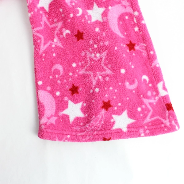 Faded Glory Pajama Pants Women's Size M Pink White Stars Drawstring Elastic Wst