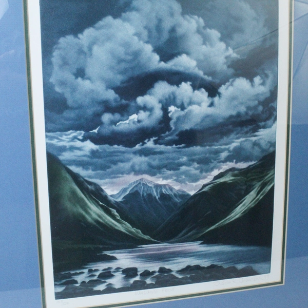 Susan Jameson Wasdale Head 101/120 Signed Framed Matted Landscape Art Mezzotint