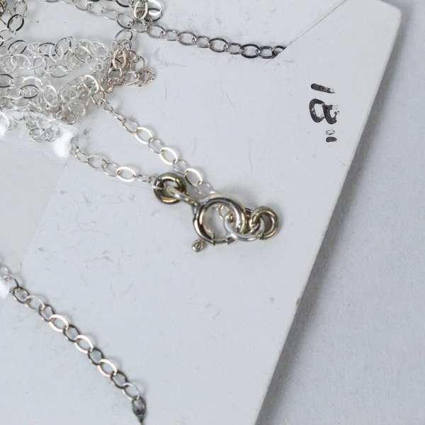 Lot of 2 The Lovely Raindrop Infinity 18" Chain Necklace Silver Toned