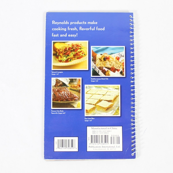 Reynold's Cooking With Foil 2008 Publications International Spiral Bound PB