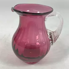 Nantucket Glassworks Hand Blown Cranberry Glass Creamer
