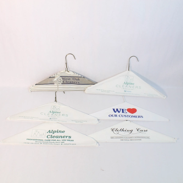 Lot of 10 Metal Wire Hangers with Paper Support 16x8.25 Home Organization