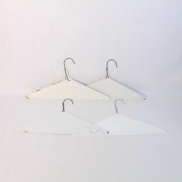 Lot of 10 Metal Wire Hangers with Paper Support 16x8.25 Home Organization