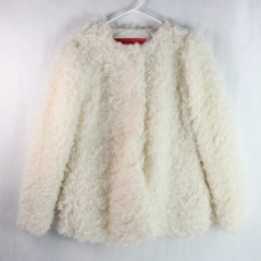 B by Bernardo White Teddy Bear Jacket Women's Size Medium