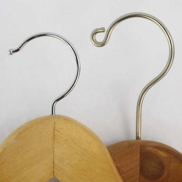 Lot of 5 Curved Wooden Suit Coat Hangers for Closet Storage