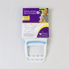 LaMi White and Blue Exfoliating Back Scrubber Deep Cleans Opens Pores NWT