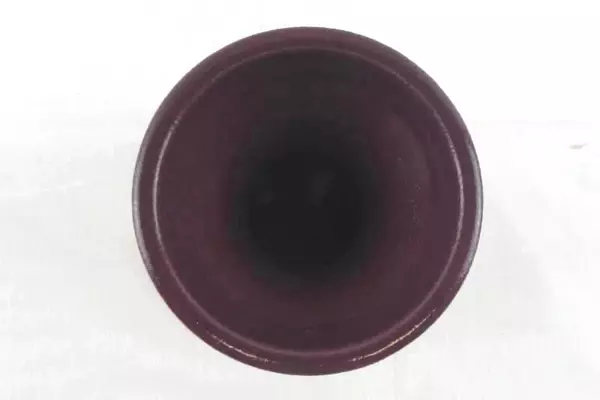 Handmade Pottery Vase Signed Eden Grapes Leaves Purple Planter 6 Inches