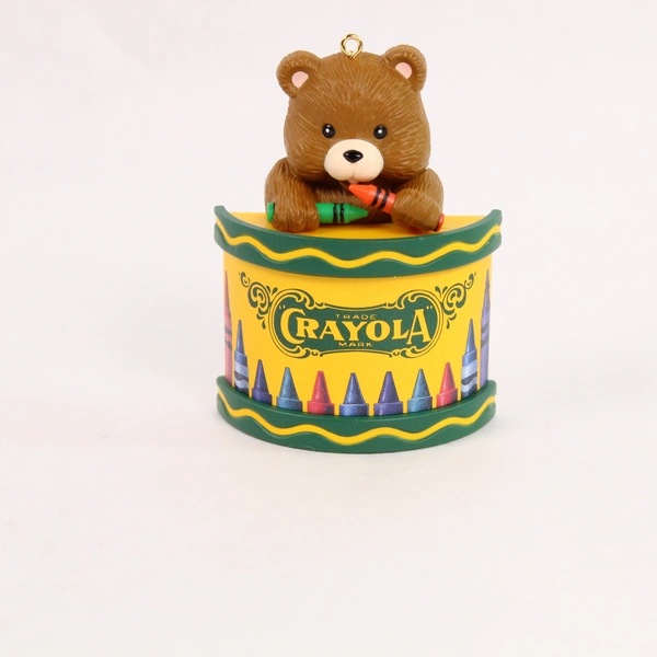 Vintage Crayola Bear Ornament by Binney & Smith Holiday Collectible 3.25"