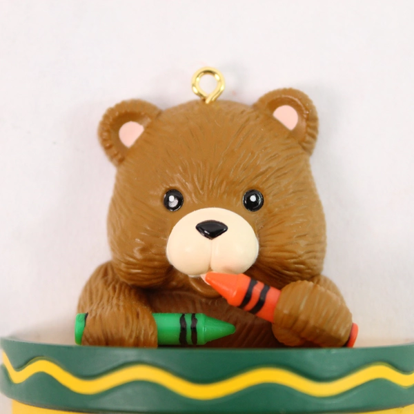 Vintage Crayola Bear Ornament by Binney & Smith Holiday Collectible 3.25"