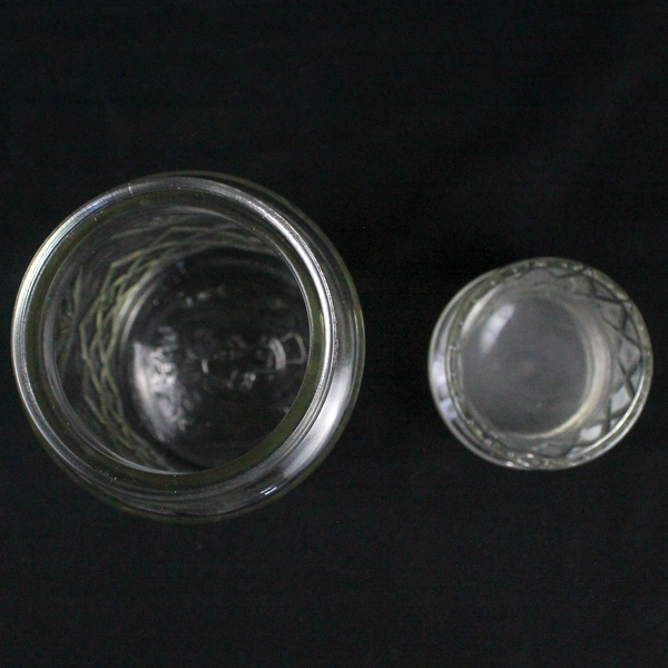 Vintage 1980s Clear Planters Peanuts Jar And Lid Food Diamond Cut Design