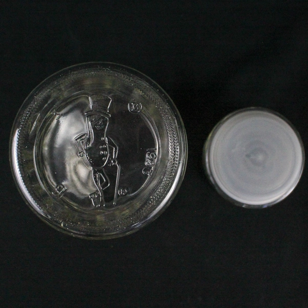 Vintage 1980s Clear Planters Peanuts Jar And Lid Food Diamond Cut Design
