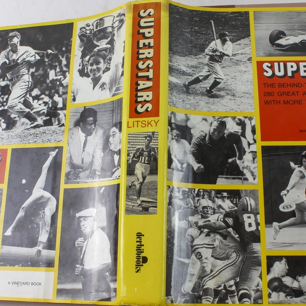 Superstars by Frank Litsky 1975 Book Illustrated