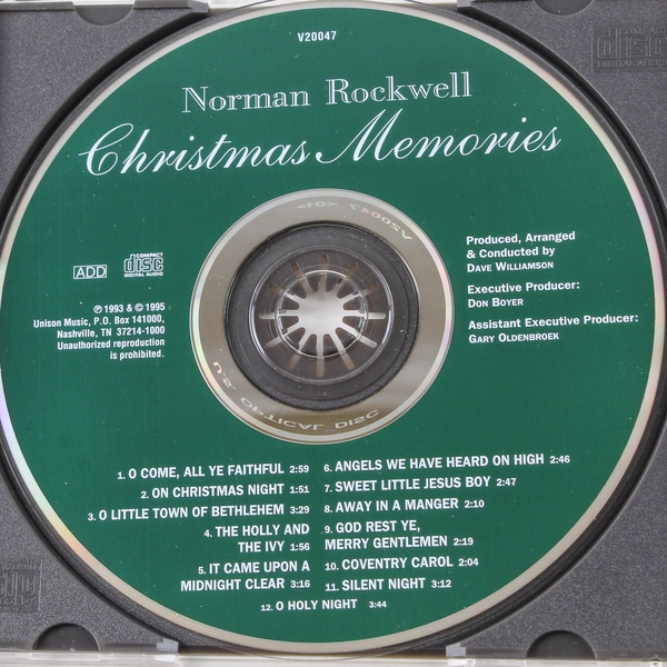 Norman Rockwell Christmas Memories CD by Unison Music 1995 Good Condition
