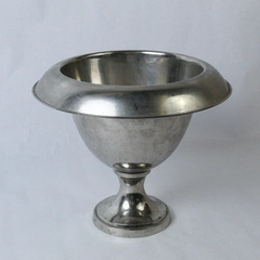 Vintage Silver Tone Centerpiece Bowl Table Decor Planter Antique 8.75" Tall