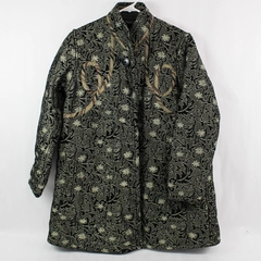 Koos Of Course Jacket Size XS Black Floral Heavy Women's Reversible