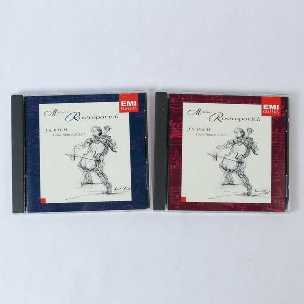 Box Set J.S. Bach Cello-Suiten Mstislav Rostropovich CD Album 1995 EMI Classical