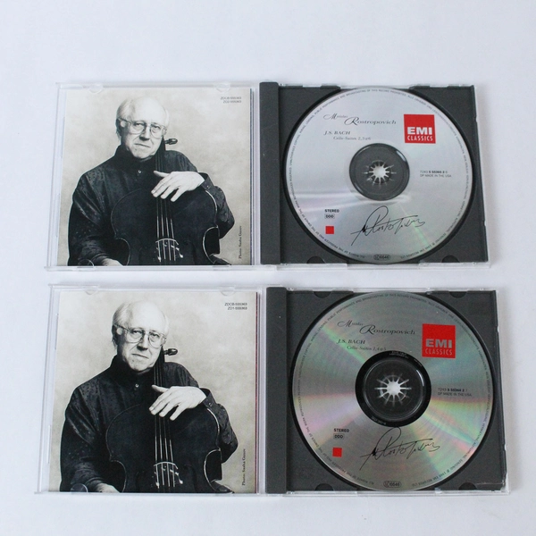 Box Set J.S. Bach Cello-Suiten Mstislav Rostropovich CD Album 1995 EMI Classical