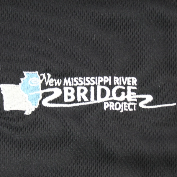 Port Authority New Mississippi River Bridge Project Polo Men's Size L Black