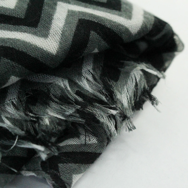 Lot of 4 Black White Gray Scarf Shawls Lightweight Dots Animal Pattern Stripes