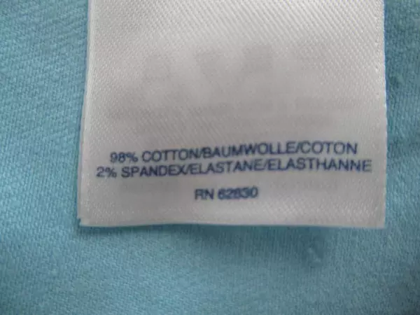 Lands' End Women's Size 10 Trouser Pants Mid Rise Straight Leg Light Blue Cotton