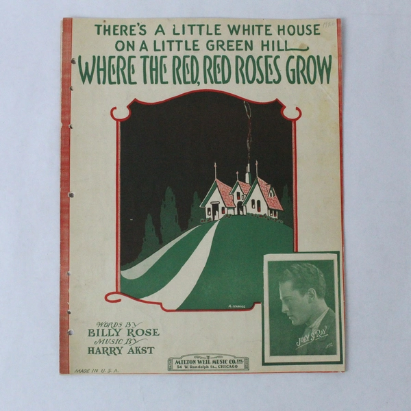 Vintage There's A Little White House Sheet Music1926 Harry Akst Piano Guitar