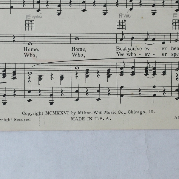 Vintage There's A Little White House Sheet Music1926 Harry Akst Piano Guitar
