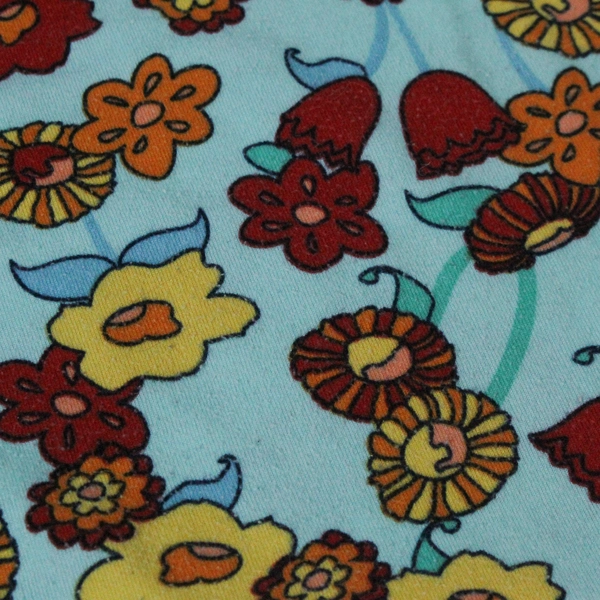 LulaRoe Women's Shirt Size Small Blue Red Yellow Floral Short Sleeves