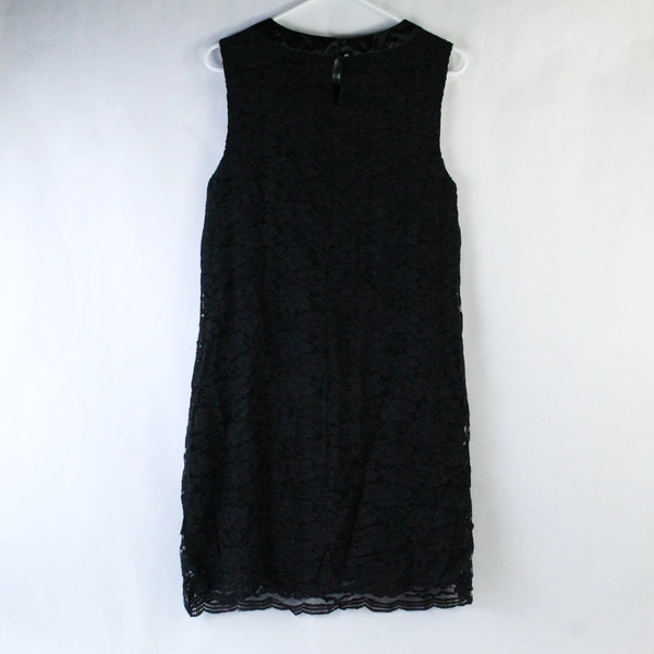 Connected Apparel Dress Women's Plus Size 14 Black Floral Lace Sleeveless