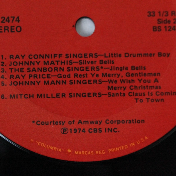 Various Artists Sounds Of Christmas Columbia Vinyl LP Album AMWAY 1974 CBS