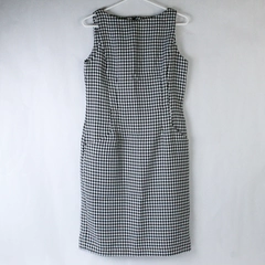 Shelby & Palmer Dress Women's Size 8 Black White Houndstooth Pattern Sleeveless