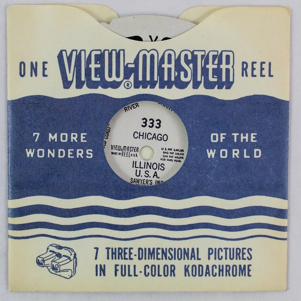 Lot of 2 Vintage Sawyer's ViewMaster Slide Natchez Chicago 333 334 World Wonders