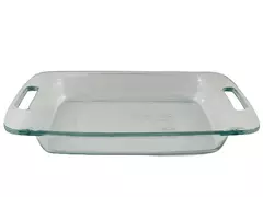 Pyrex 3 Quart Clear Glass Casserole Dish 233R 13x9x2 Ovenware Pre-owned