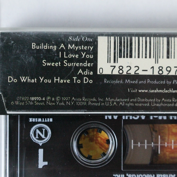 Sarah McLachlan Surfacing Cassette 1997 Arista Building Mystery Sweet Surrender