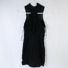 Free People Intimacy Black Sleeveless Dress Women's Size XS Lace Mock Neck