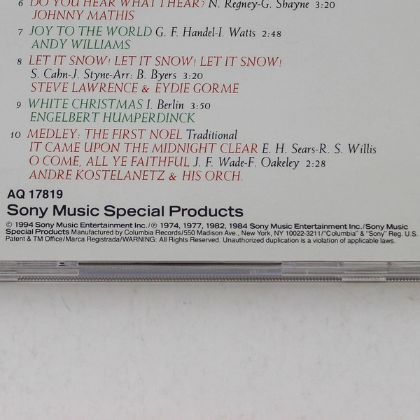 Christmas Joy Audio Music CD Disc 1994 Sony Music Special Products AQ17819