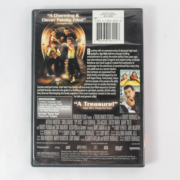Spy Kids DVD Movie Antonio Banderas 2001 Rated PG Good Condition