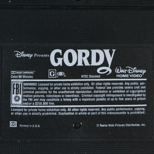 Gordy The Talking Pig Who Made It Big VHS Movie 1994 Walt Disney Home Video
