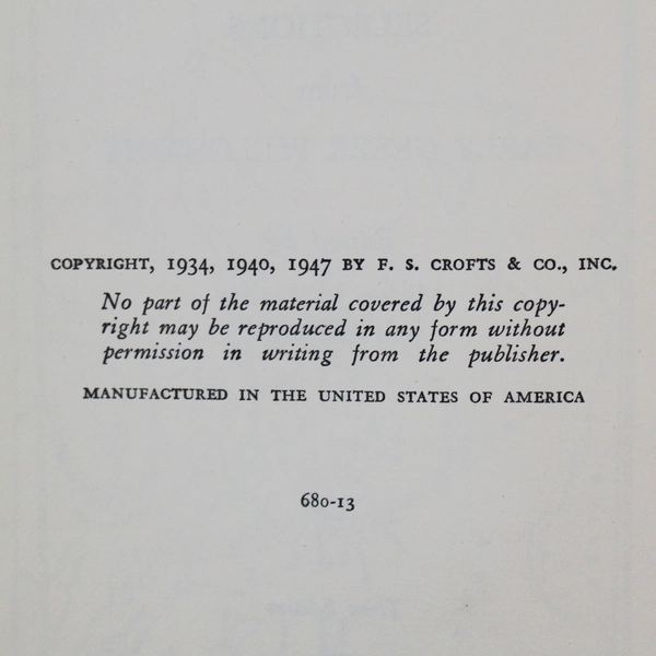 Selections From Early Greek Philosophy Milton Nahm 1947 FS Crofts & Co Inc